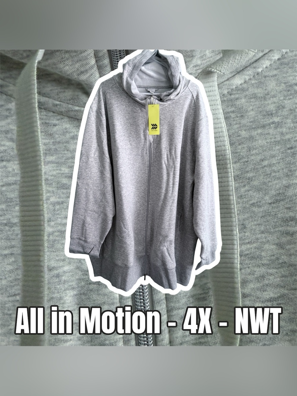 all in motion Light Heather Gray Zip Hoodie
